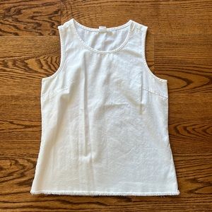 Gap Size Small white cotton shirt with frayed edge details